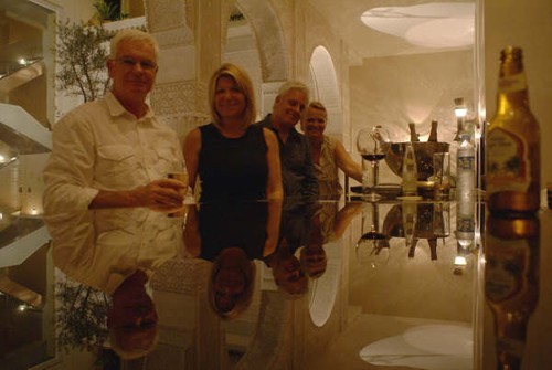 The team enjoying the bar Riad Fes © Ian & Andrea Treleaven